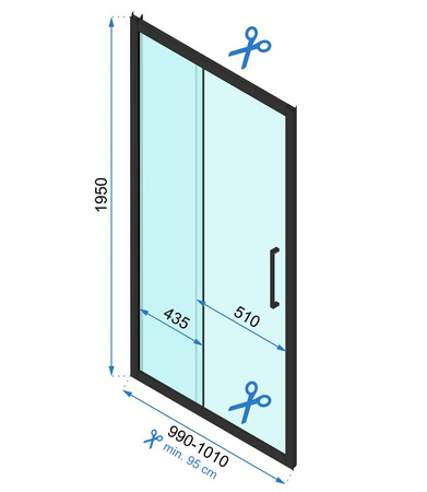 Drzwi Prysznicowe Przesuwne Rapid Slide Złoto Szczotkowane