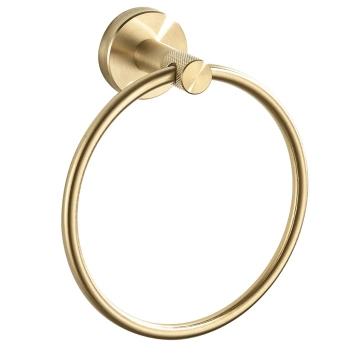 Wieszak Łazienkowy Ring Modern Złoty Szczotkowany