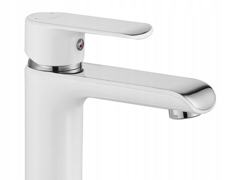 Bateria Umywalkowa Bloom Biała Chrom Wysoka
