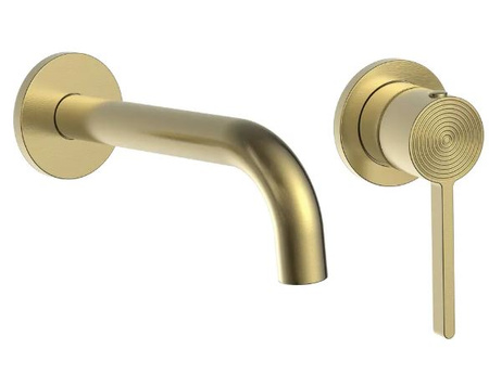 Bateria Umywalkowa Podtynkowa Foster Złota Szczotkowana + Box