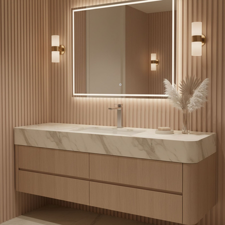 Bateria Umywalkowa Arlo Nikiel Szczotkowany Wysoka