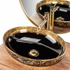 Umywalka Nablatowa Margot Black Gold