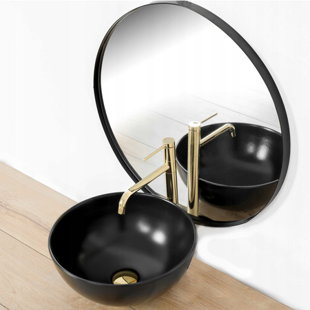 Bateria Umywalkowa Lugano Slim Złota Wysoka