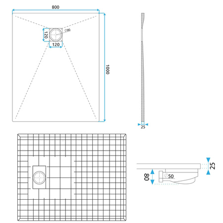 Brodzik Prysznicowy Magnum Grey