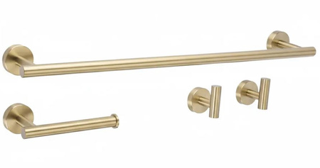 Zestaw Wieszaków Łazienkowych Ari Złoty Szczotkowany