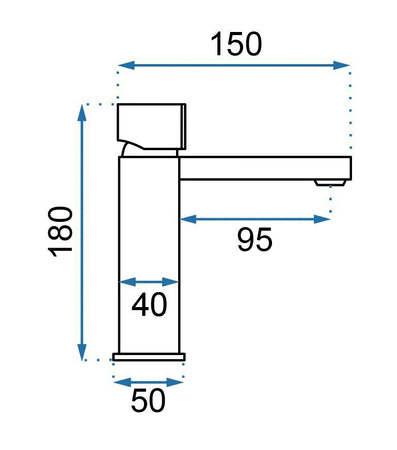 Bateria Umywalkowa Icon Czarna Złota Niska
