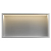 Półka Łazienkowa Wnękowa LED 60x30 Stal Szczotkowana