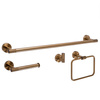 Komplet Wieszaków Łazienkowych Grid Miedź Szczotkowana