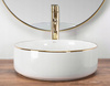 Umywalka Nablatowa Sami White Gold Edge