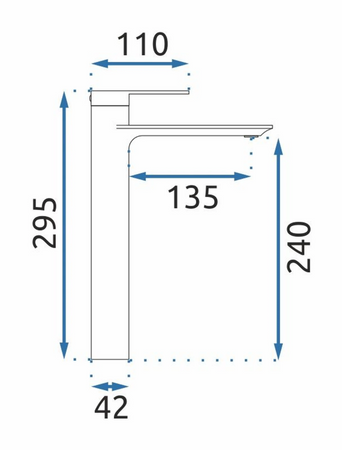 Bateria Umywalkowa Storm Miedź Szczotkowana Wysoka