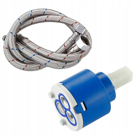 Bateria Umywalkowa Polo Biała Chrom Wysoka