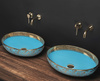 Umywalka Nablatowa Margot Blue Gold