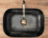 Umywalka Nablatowa Belinda Black Marble Matt