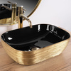 Umywalka Nablatowa Ceramiczna Belinda Gold Brush