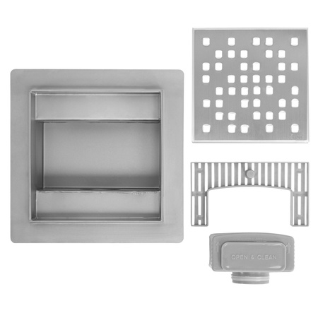 Odpływ Liniowy 12x12 Dots Nikiel Szczotkowany