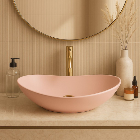 Umywalka Nablatowa Royal 61 Powder Pink Matt
