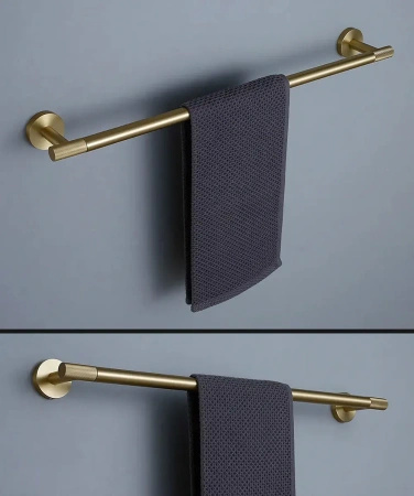 Wieszak Łazienkowy Jednoramienny Rea Modern Złoty Szczotkowany