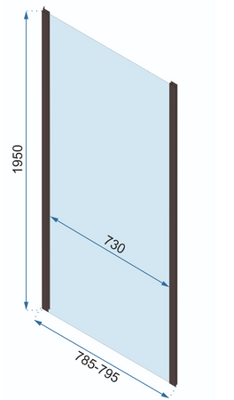 Czarna Przyścienna Kabina Prysznicowa Rapid Fold Składana