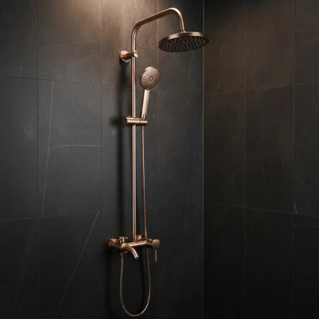 Zestaw Natryskowy Luis Miedź Szczotkowana