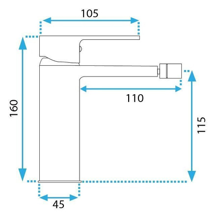 Bateria Bidetowa Rea Argus Czarna