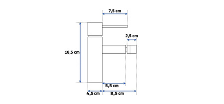 Bateria Bidetowa Tess Złota Szczotkowana