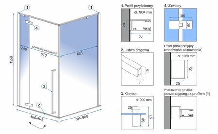 Kabina Prysznicowa Fargo 90x90