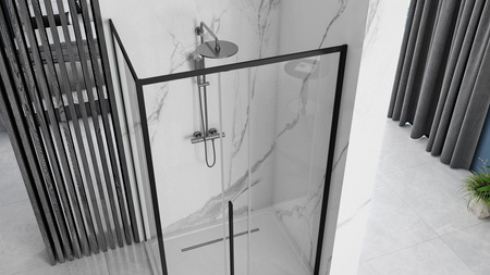 Czarna Kabina Prysznicowa Solar Black 80x100