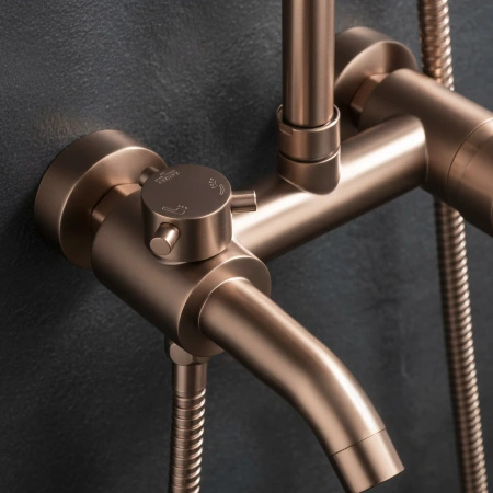 Zestaw Natryskowy Luis Miedź Szczotkowana