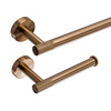Komplet Wieszaków Łazienkowych Grid Miedź Szczotkowana
