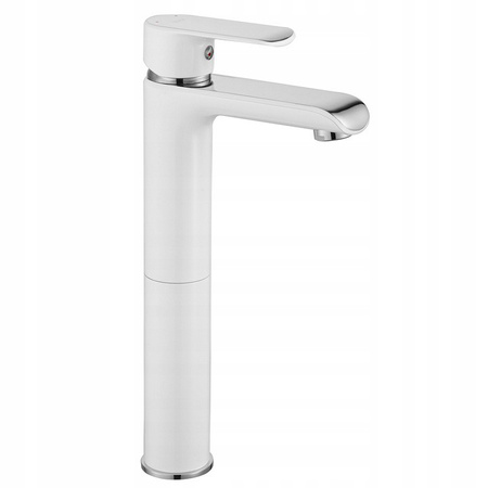 Bateria Umywalkowa Bloom Biała Chrom Wysoka