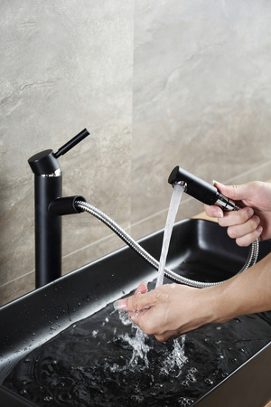 Umywalka Nablatowa Denis Black Mat