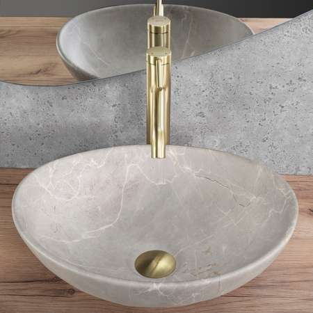 Umywalka Nablatowa Sofia Beige Matt