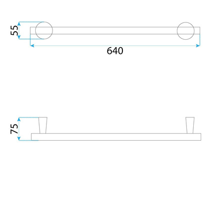 Wieszak Łazienkowy Jednoramienny Aristo Złoty Szczotkowany