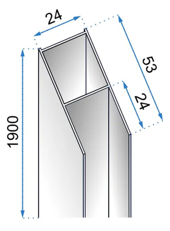 Adapter Poszerzający Do Kabin I Drzwi Molier Czarny