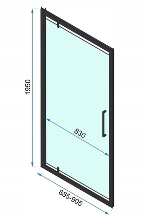 Drzwi Prysznicowe Otwierane Rapid Swing Złoto Szczotkowane