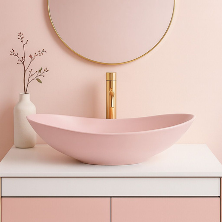 Umywalka Nablatowa Royal 61 Powder Pink Matt