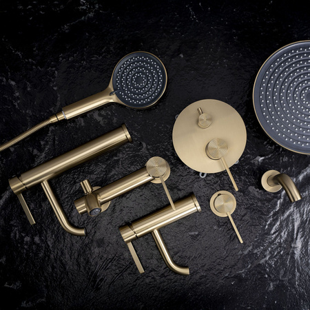 Zestaw Natryskowy Podtynkowy Foster Złoty Szczotkowany + Box