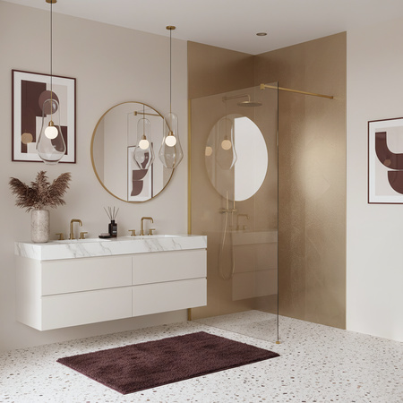 Ścianka Prysznicowa Flexi Złoto Szczotkowane