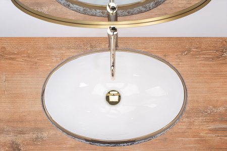Umywalka Nablatowa Meryl White Gold