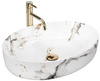 Umywalka Nablatowa Queen Carrara Shiny