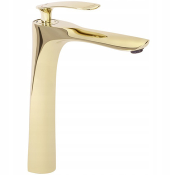 Bateria Umywalkowa Orbit Gold Złota Wysoka