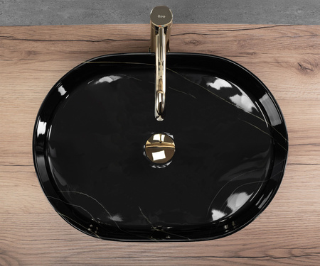 Umywalka Nablatowa Nadia 50 Stone Black