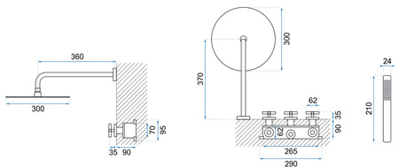 Zestaw Natryskowy Podtynkowy Exit Czarny