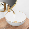 Umywalka Nablatowa Stella White Gold Edge