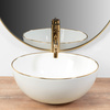 Umywalka Nablatowa Stella White Gold Edge