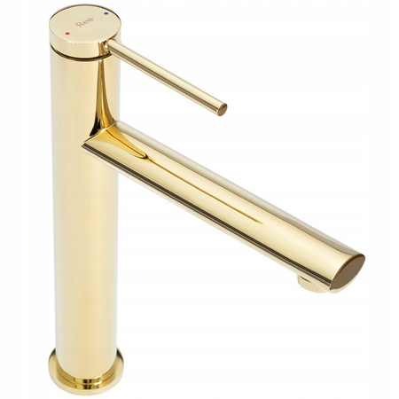 Bateria Umywalkowa Oval Złota Wysoka