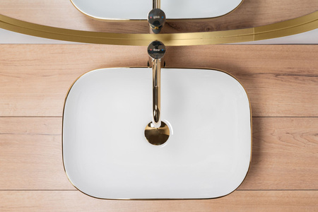 Umywalka Nablatowa Belinda White Gold Brush