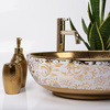 Umywalka Nablatowa Ceramiczna Margot White Gold