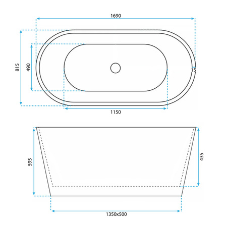 Wanna Wolnostojąca Gaja 170