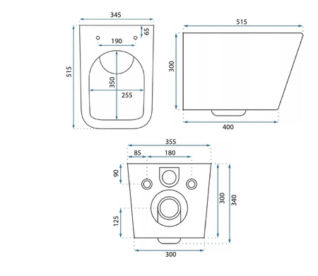 Misa WC Podwieszana Julio Rimless